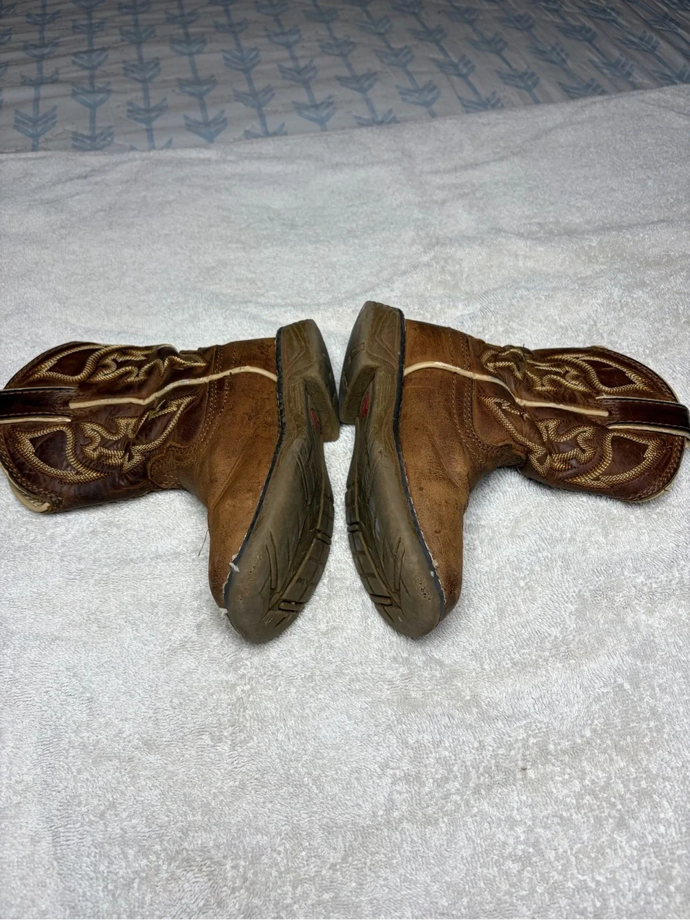 Justin Boots Kids Brown Leather Western Cowboy Boots